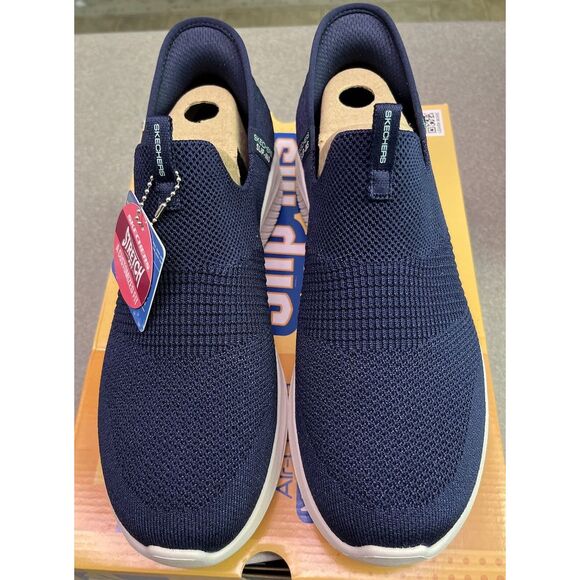 Skechers Ultra Flex‎ 3.0 Women's Size 10 Wide Slip On Sneakers Shoes Navy NIB - Picture 1 of 10
